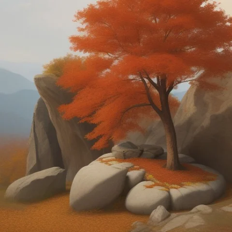 , Autumn, ,tree, Rock,, Filed, Stone, Land, Dirt, — Stable Diffusion AI Prompt: , autumn, ,tree, rock,, filed, stone, land, dirt,