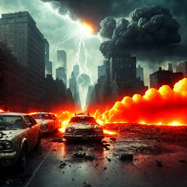 Nuclear Bomb Explosion In New York City Causing Destruction...