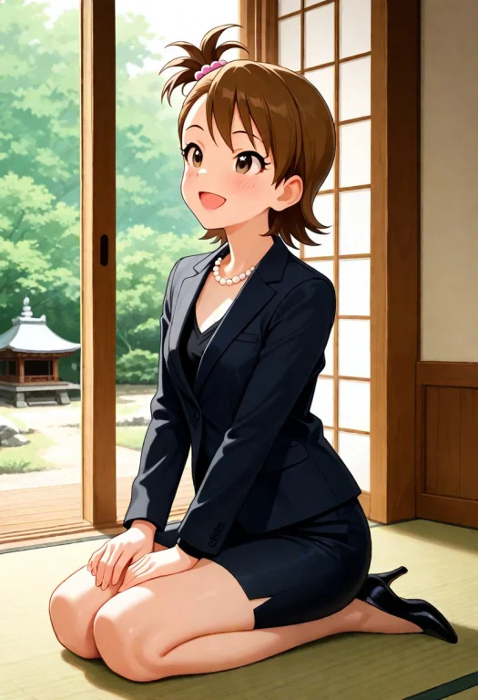 Masterpiece, 1girl, Idolmaster, Futami Ami, Black Blouse, Bl...