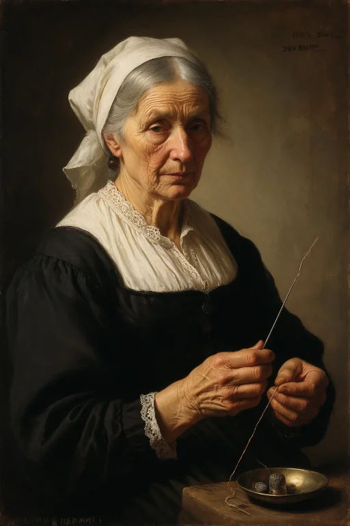 In The Manner Of Rembrandt, Mid-body Oil Portrait Of A 66-ye...