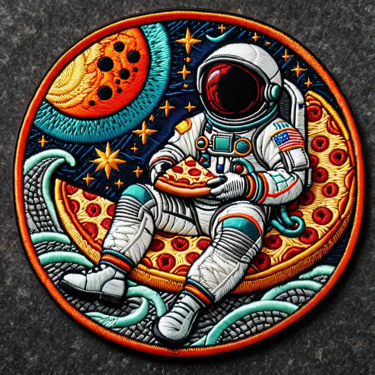 Ral-embroideredpatch, Artembroidery, An Astronaut Sitting On...