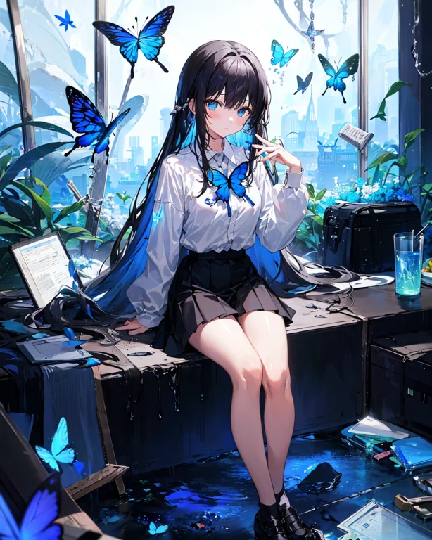 Loralightandshadowv100.4,1girl, Broken Glass,broken Screen,a...