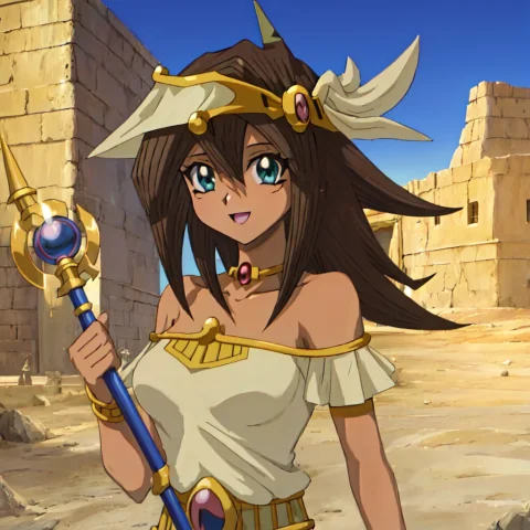 Mana, Anime, Yu-gi-oh Duel Monsters,1girl, Best Quality, Egy... — Stable Diffusion AI Prompt: Mana, anime, yu-gi-oh! duel monsters,1girl, best quality, Egyptian, tan skin, gr...