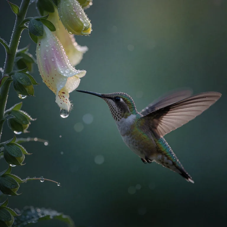 Extreme Macro Of An Iridescent Hummingbird Hovering An Inch...
