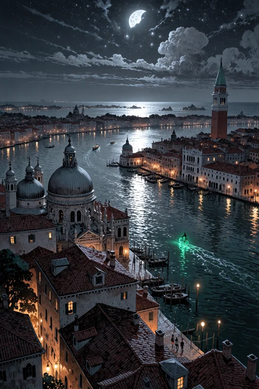 , An Ultra-wide Cinematic Closing Shot Of The Venice Skyline...