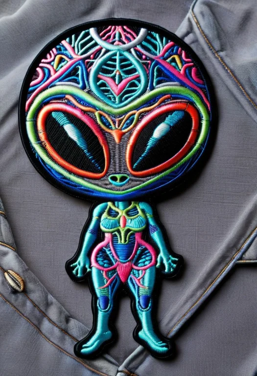 Ral-embroideredpatch Gray Alien,, Alien, Female, Stitch Alie...