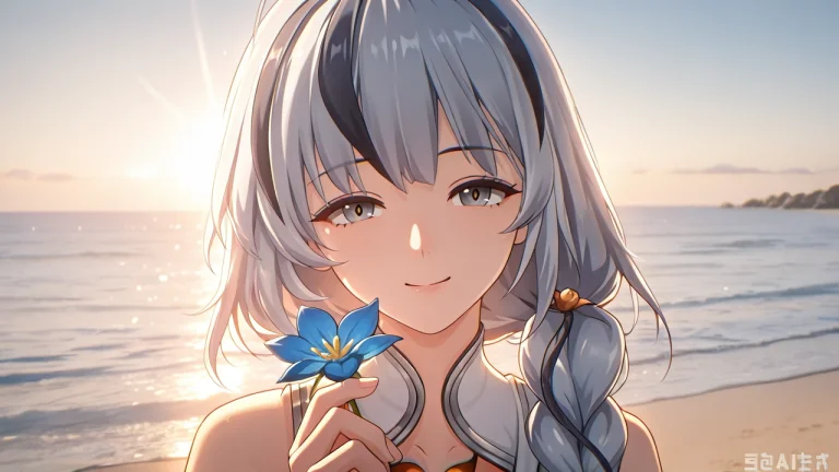Lora11,solo,long Hair,braided Ponytail,hair Over Shoulder,gr...