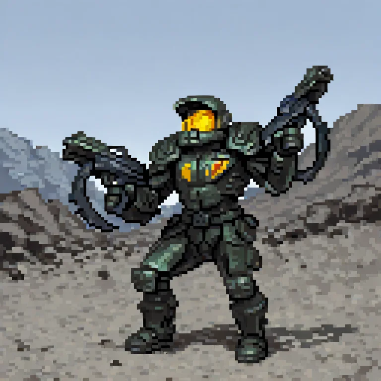 Strtrop,power Armor,codpiece,, Pixpix, 8-bit, Pixelart,assau...