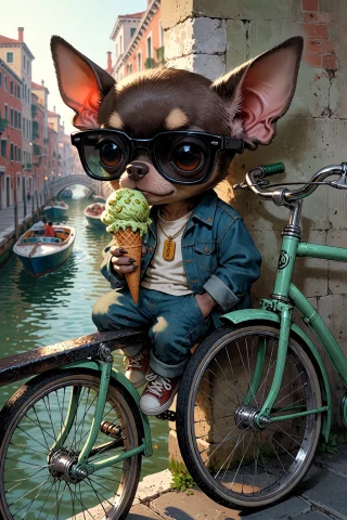 , A Medium Relaxed Shot Of A Tiny Bipedal Anthropomorphic Ch... — Stable Diffusion AI Prompt: , A medium relaxed shot of a tiny bipedal anthropomorphic chihuahua named CHICHI...