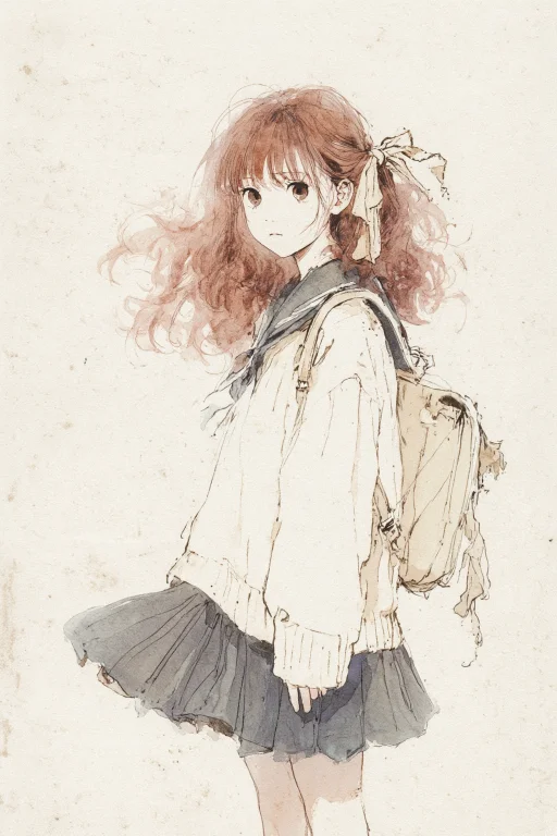 Highleveldescriptiona Soft, Textured Watercolor And Ink Illu...