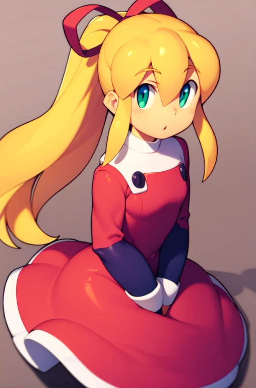 Masterpiece, Bestquality, 1girl, Solo, Blonde Hair, Red Dres...