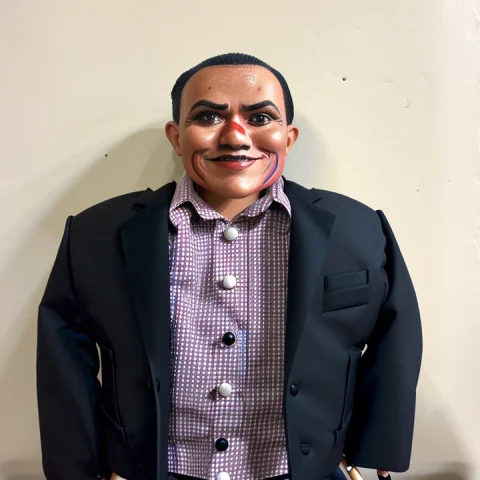 Make Me Look Like A Wooden Ventriloquist Dummy. Latino. 30 Y... — Stable Diffusion AI Prompt: Make me look like a wooden ventriloquist dummy. Latino. 30 years old.