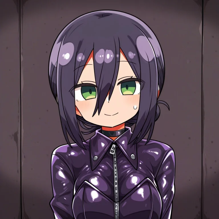 Reze,green Eyes,black Hair,artist Kanikama,brack Suit