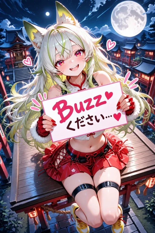Needbuzz, Holding Sign, Lines Where The Character Says Buzz...