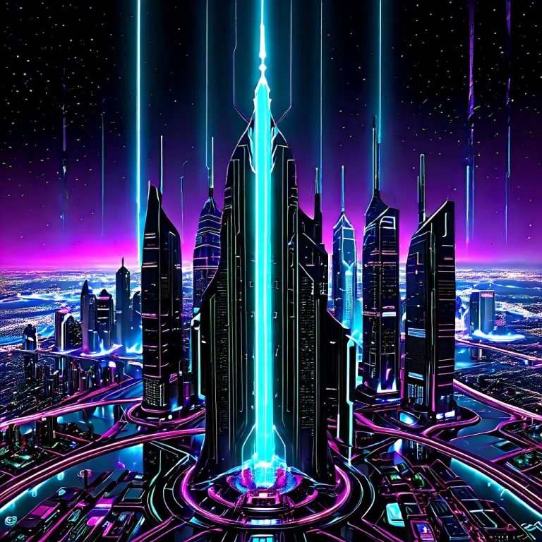 Masterpiece, Best Quality, A Futuristic Sci-fi City Bathed I...