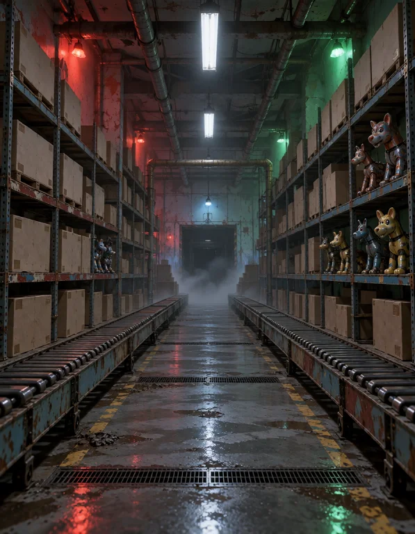 Abandoned Toy F4ct0ry, Symmetrical Collector Warehouse, Stac...
