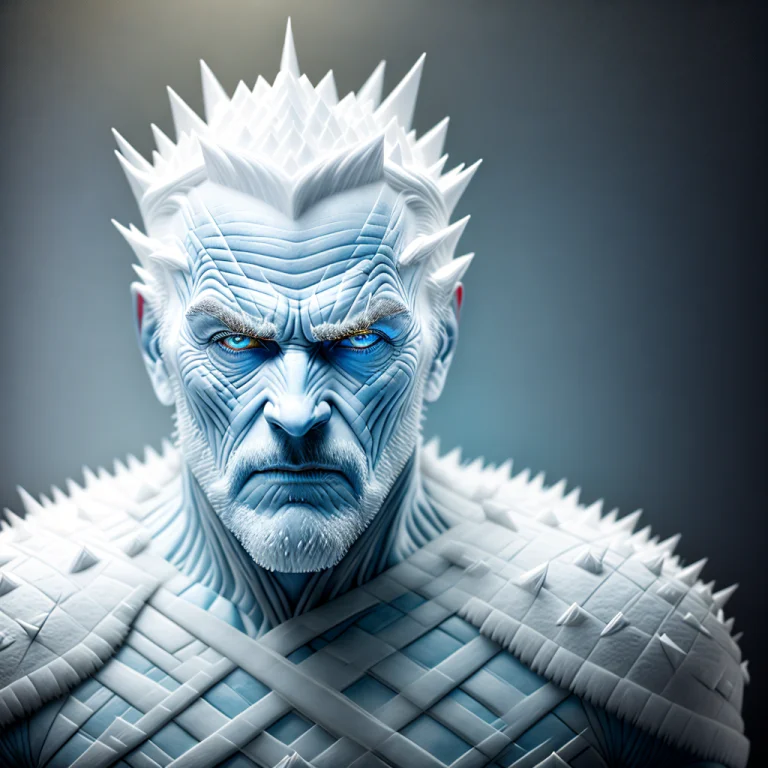 A Retro Pop Art-style Illustration Of The White Walker Sitti...
