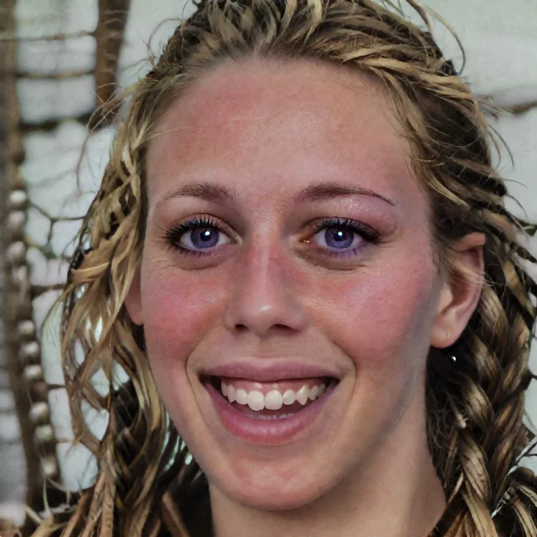 A 34 View, Photorealistic Portrait Of A Happy Beautiful Woma...