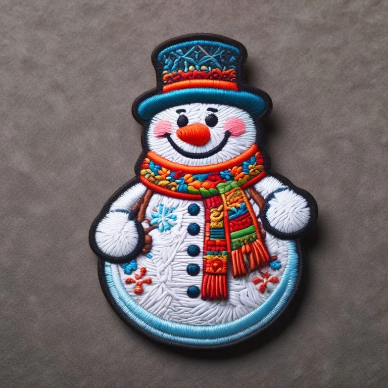 Ral-embroideredpatch, Snow Man Badge