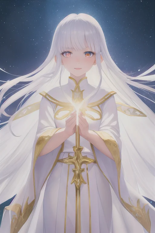 Photorealistic Photo, Beautiful Magical Girl, White Fairy Sh...