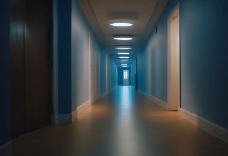 A Hallway That Seems To Stretch As You Look, Cel Shading, Bl...