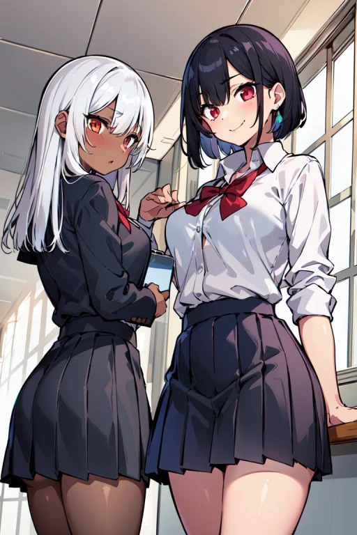 Best Quality,high Quality, Masterpiece,2girl,loli,school, Da...