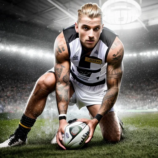 Professional Modelshoot Style Photo Athletic Australian Rule...