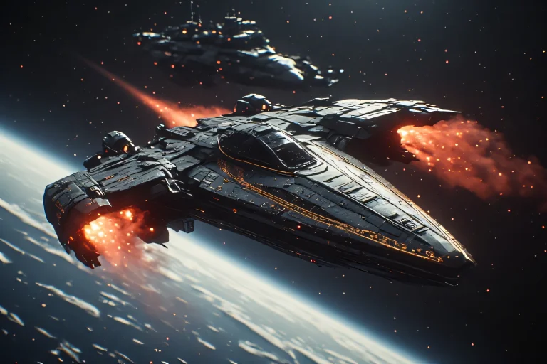 A Single Occupant War Spacecraft Of Angular Design, Featurin...