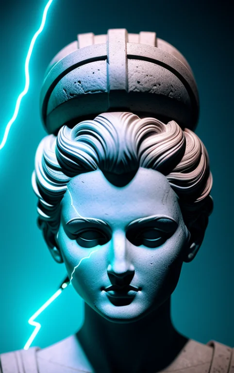 Character In Ancient Greek Mythology, Neon Lightning Around...