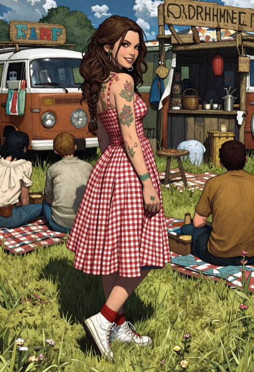 Bradhamel Art Style, Beautiful Woman With A Very Small Narro...