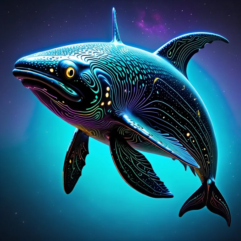 A Colossal Celestial Whale Swimming Through An Infinite Dark...