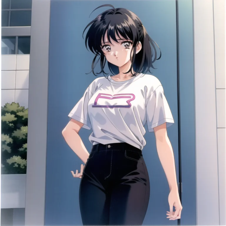 Retro Style , Retro Artstyle, 1990s Style, 1girl , Solo , St...