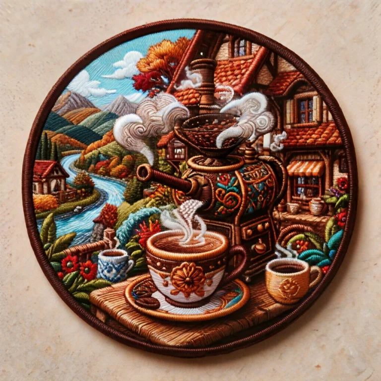 Ral-embroideredpatch, Masterpiece, Patch Of Steaming Coffee,...