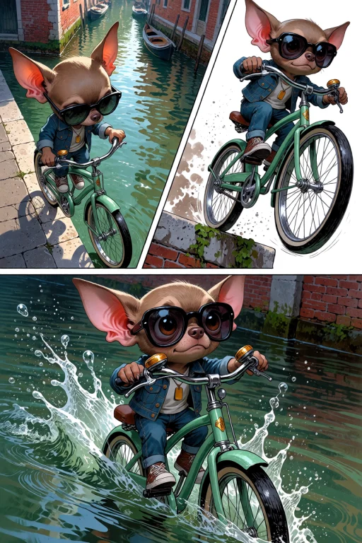 , A 916 Vertical Comic Page With Two Steep Diagonal Panels O...