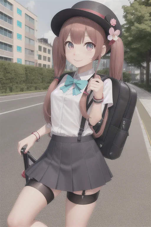 Torino Aqua, 1girl, Ahoge, Alternate Costume, Backpack, Bag,...