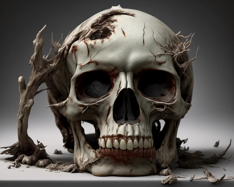 A Rotting Skull, Photoreal, Shot Using Sony A7riii Camera, P...