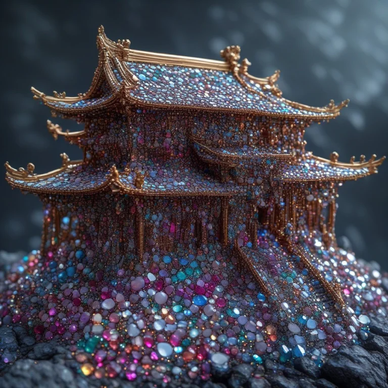 No Humans, Original, Ai-generated, Gem Stoned