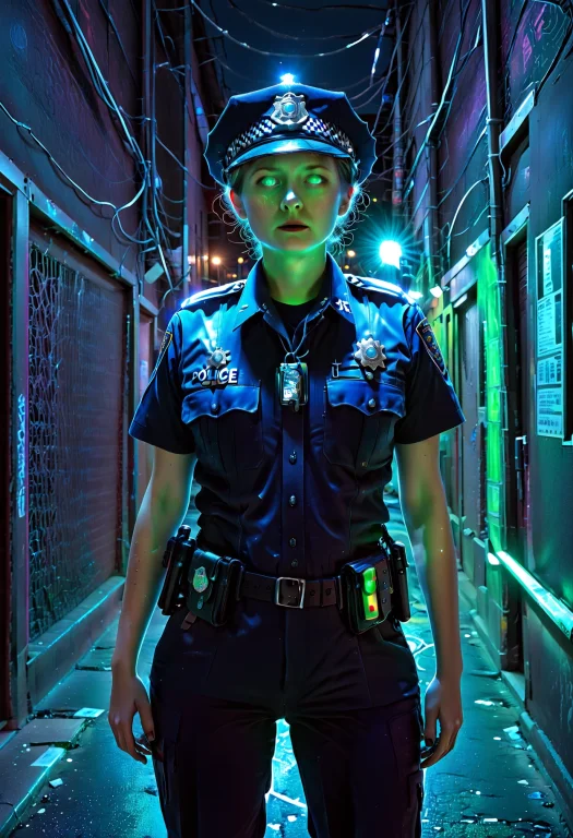 Photo Of A Policewoman In The Police Uniform That Is Somehow...