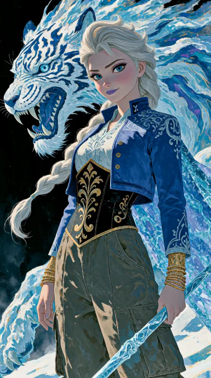 Elsa Frozen A Beautiful, Tall Young Woman With Long, Light G...