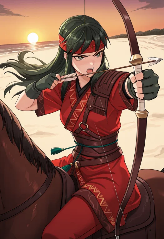 Masterpiece, Best Quality, 1girl, Solo, Cowboy Shot, Horse R...