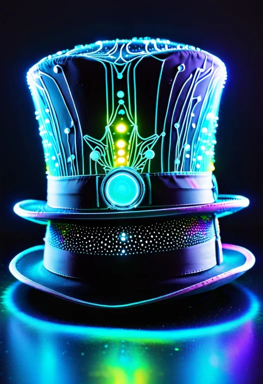 Hippie Rainb0w M0rph Tophat. Bioluminescent Tophat, Rainb0w...
