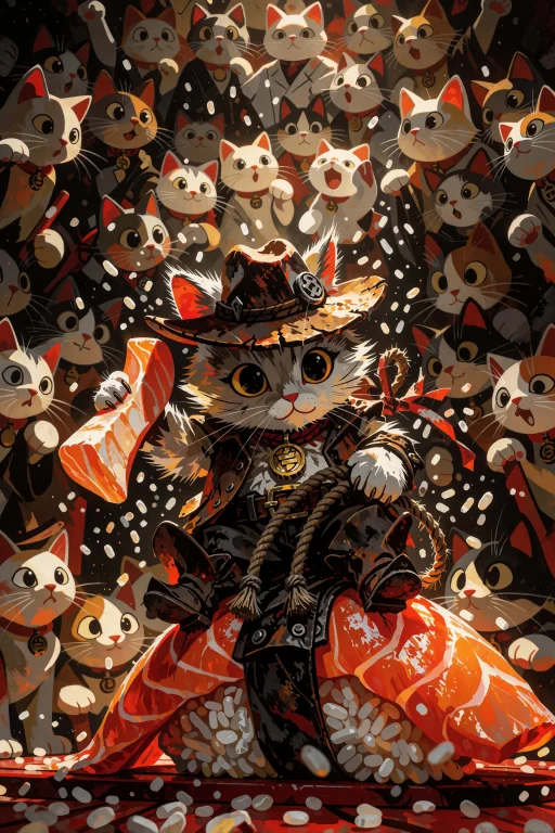 The Image Is A Painting Of A World Of Bold Ink Outlines And...