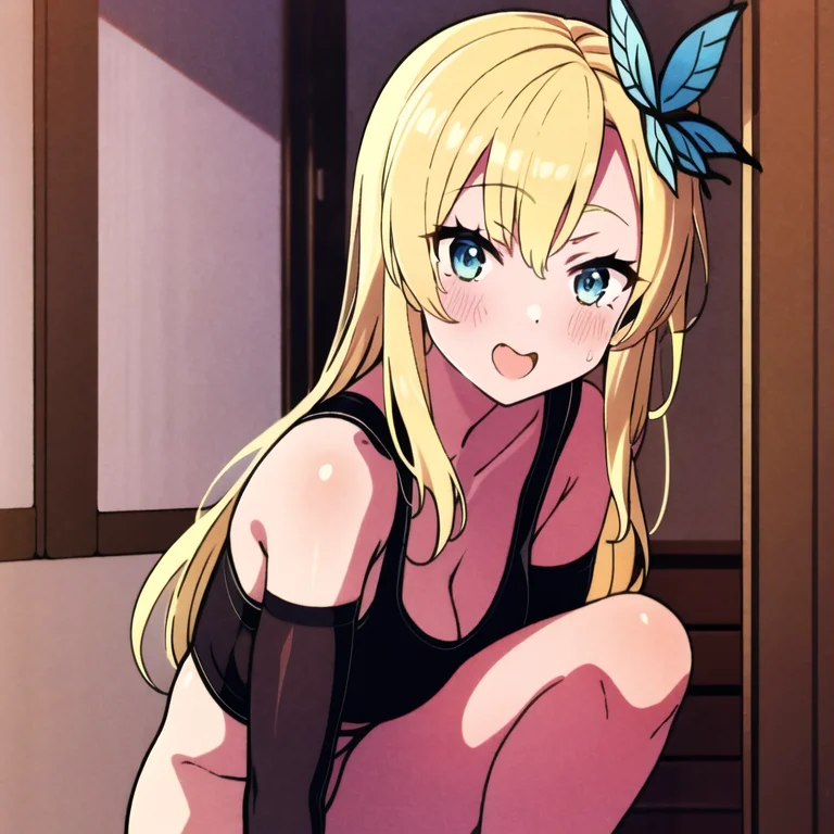 Senakashiwazaki, Blondehair, 1girl, Solofocus, Lorasena1