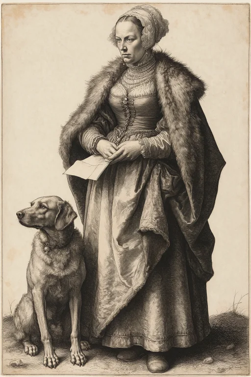 In The Manner Of Albrecht Drer, Monochrome Copperplate Engra...