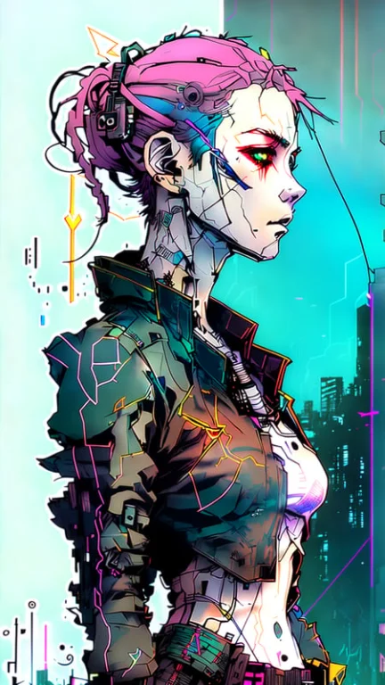 Nvinkpunk, A Highly Detailed Portrait Of A Solo 1girl Standi...
