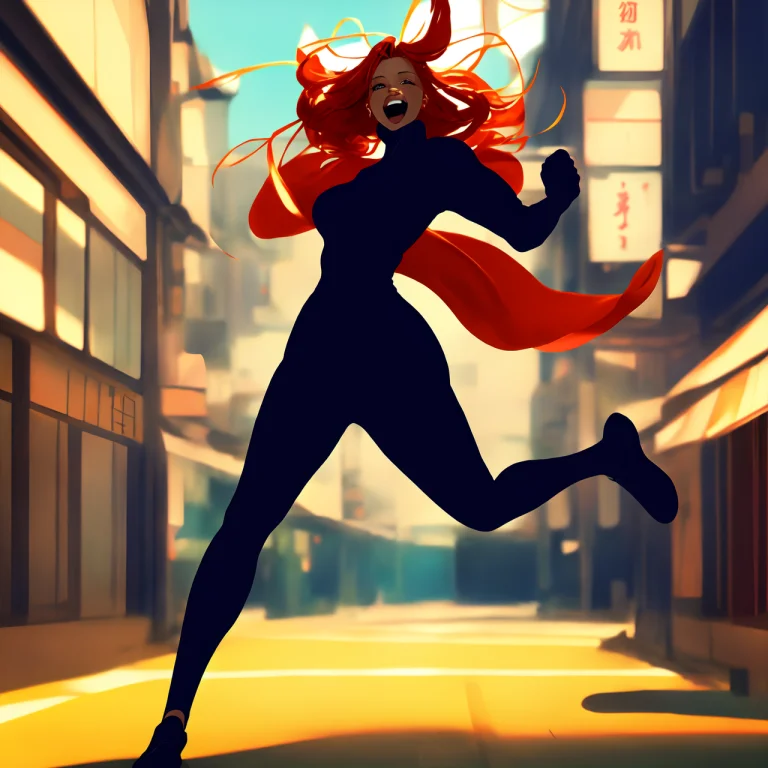 Anime, Woman Running, Digital Art, Concept Art, Kyoto Animat...