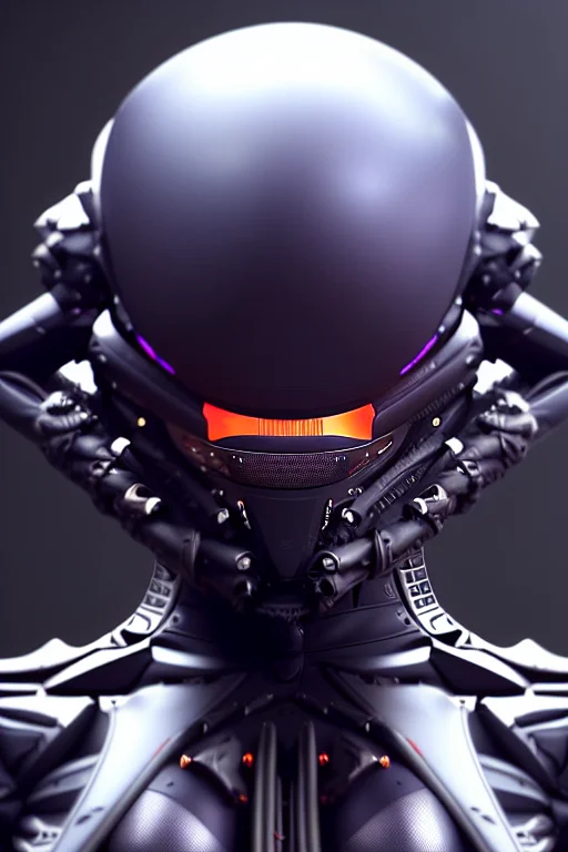A Nousr Robot In 3d-female-cyborgs Style, A Full Symmetrical...