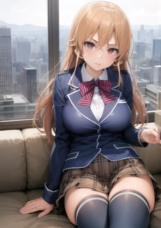 Lorachar-nakiri Erina-v21, 1girl, Nakiri Erina, Jacket, Plai...