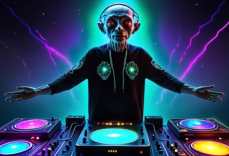 E.t. The Extraterrestrial Acting As A Cosmic Dj At An Enormo...
