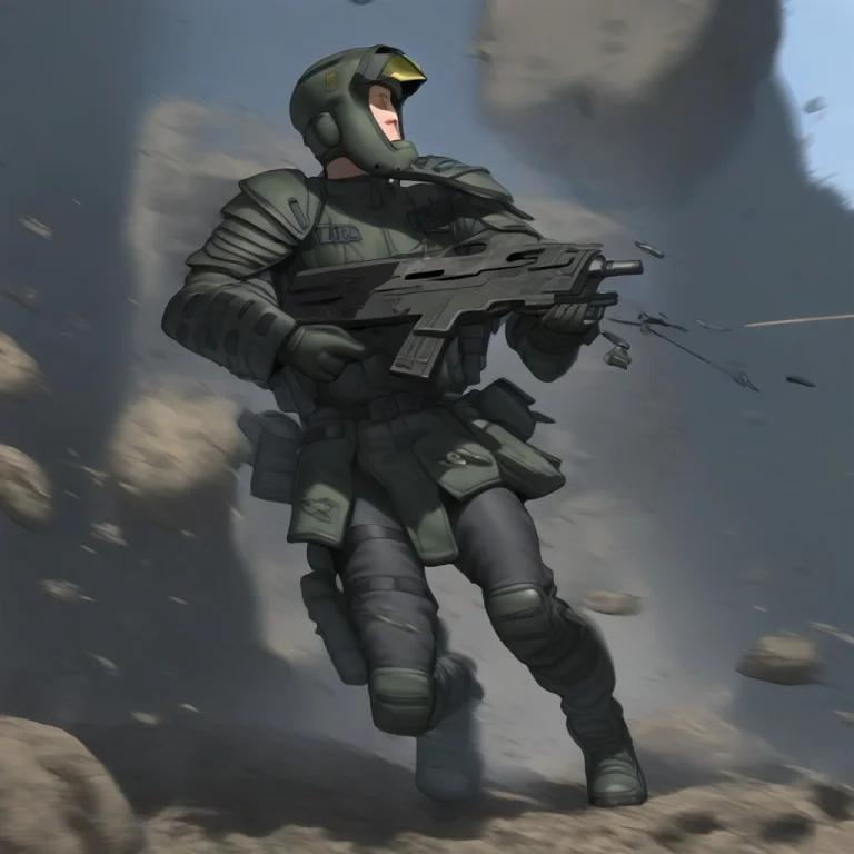 Helmet,translucent Visor, , Codpiece,, Side View,gunshot,rag...